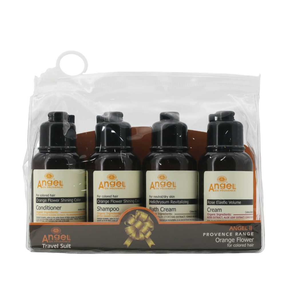 Dancoly Orange Flower Shining Color Travel Pack (Shampoo 80ml+Conditioner 80ml+Bath Cream 80ml+Hair Cream 80ml)