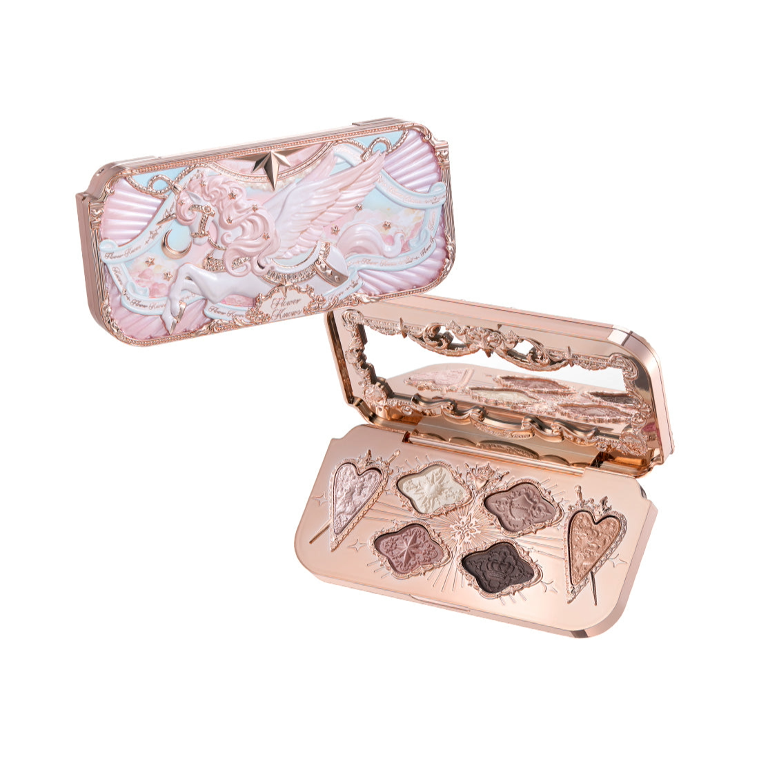 Flower Knows Knight Unicorn Collection 6-Color Satin Eyeshadow Palette