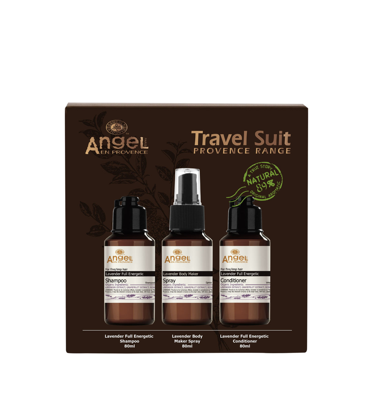 Dancoly Lavender Travel Pack Trio（shampoo 80ml+conditioner 80ml+body maker spray 80ml）
