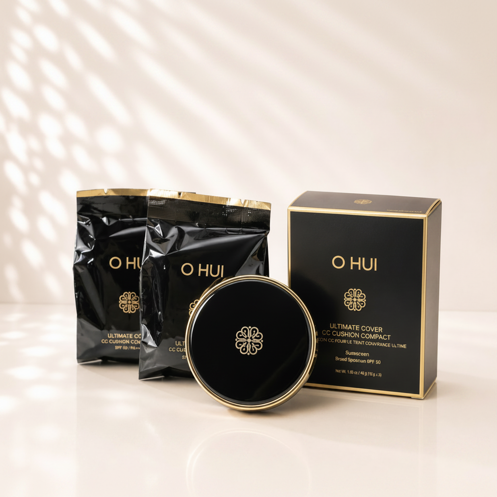 O HUI Ultimate Cover CC Cushion Compact Broad Spectrum SPF 50 #02 Natural Beige