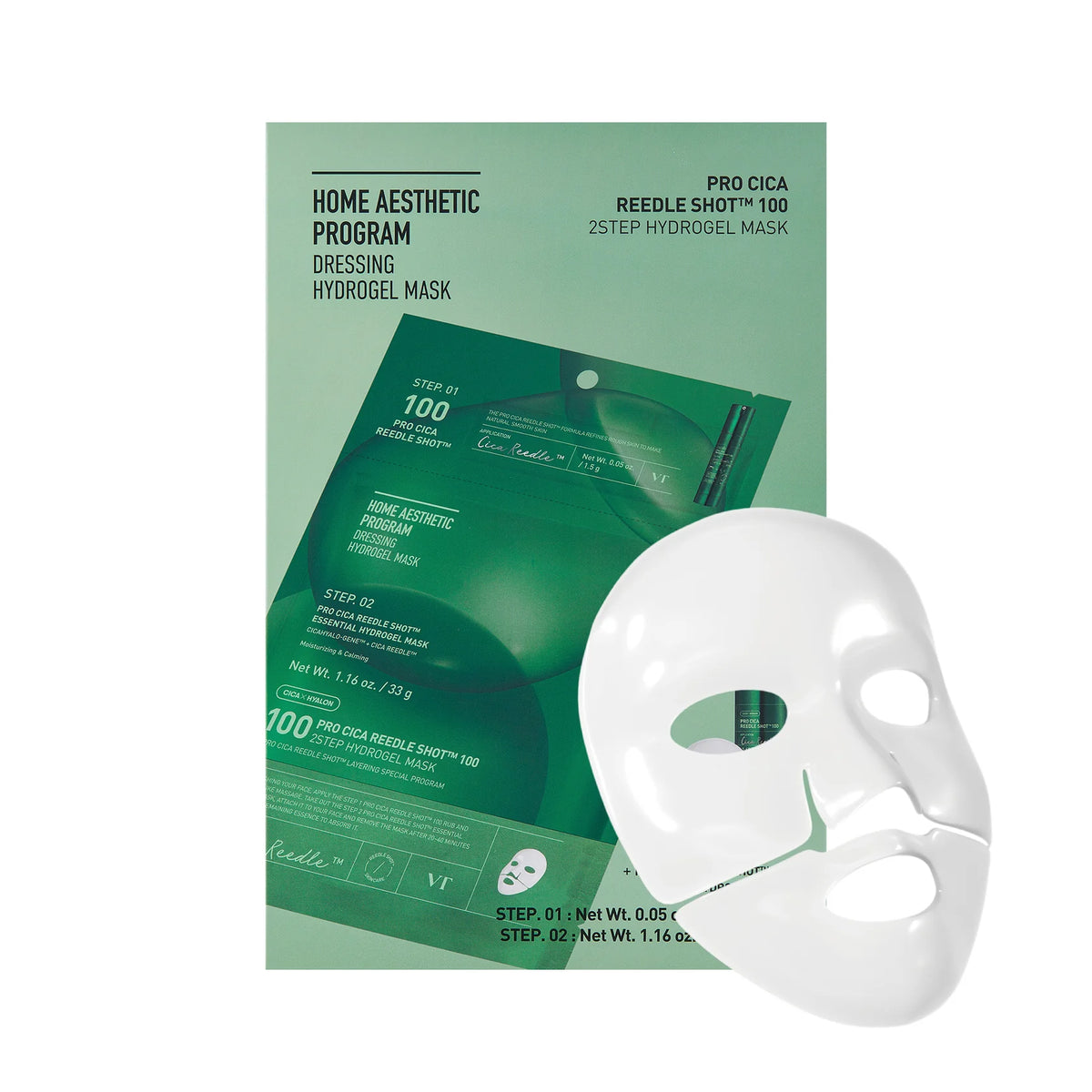 VT Cosmetics Pro Cica Reedle Shot 100 2 Step Hydrogel Mask